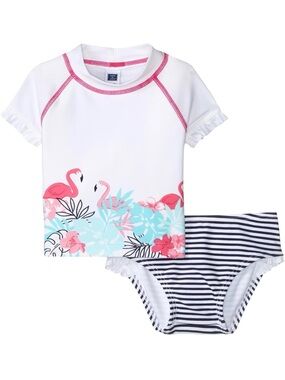 Janie and Jack Tropical Flamingo Two Piece Swimsuit